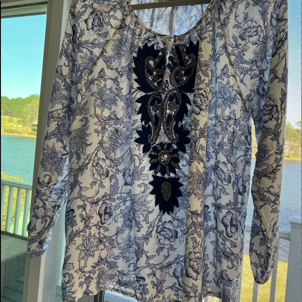 Soft Surroundings Embroidered Top